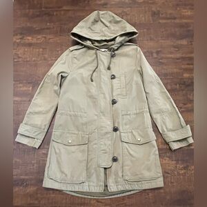 Vintage Y2K Gap Women’s XS Army Jacket Parka Utility Olive Green Military Hooded